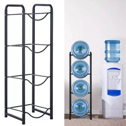4-Tier Water Cooler Jug Rack for 4 Bottles 5 Gallon Water Bottle Storage Rack